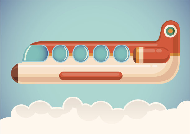 漫画的私人飞机。图片下载