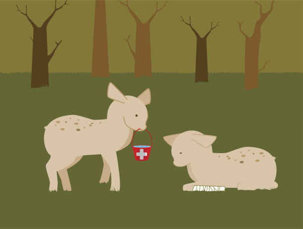 鹿的援助图片下载