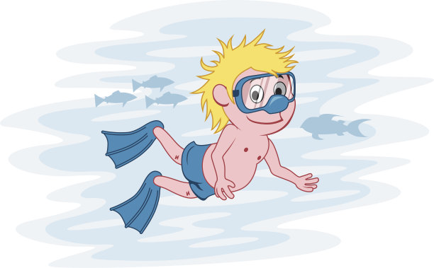 男孩游泳图片下载