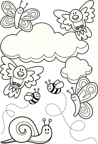 小动物涂色书图片下载