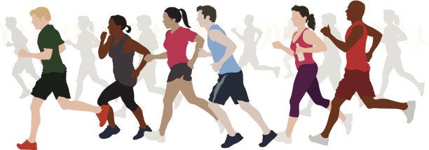 跑步者。素材图片