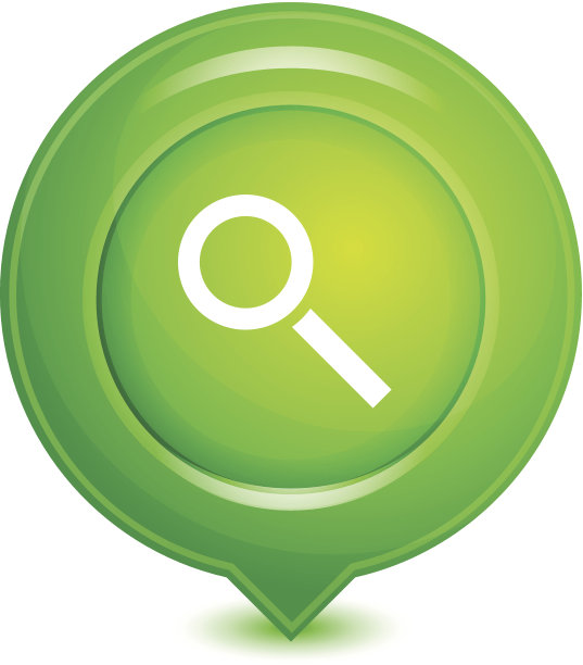 绿色矢量定位指针图片下载