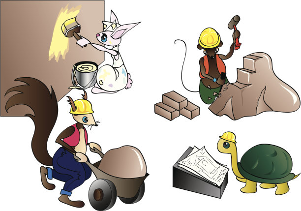 兔子插画素材ID：104842534