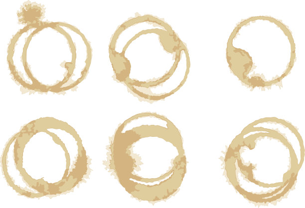 向量咖啡污渍收集图片下载