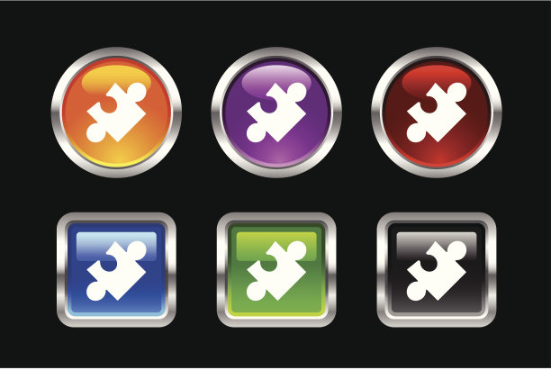 金属光泽图标|拼图图片下载