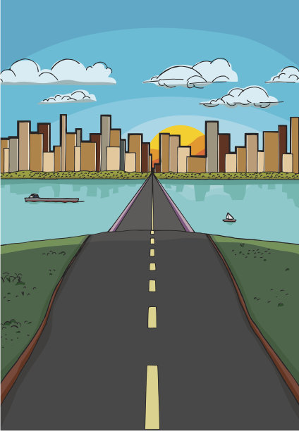 城市之路图片下载