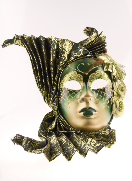绿色威尼斯面具图片下载
