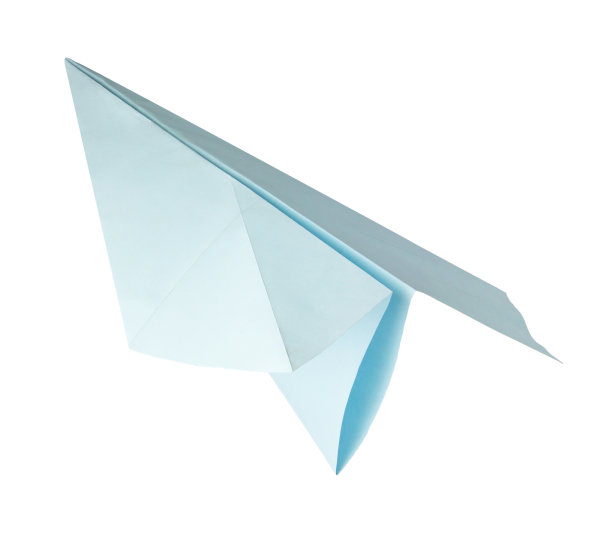 折纸蓝纸飞机图片下载