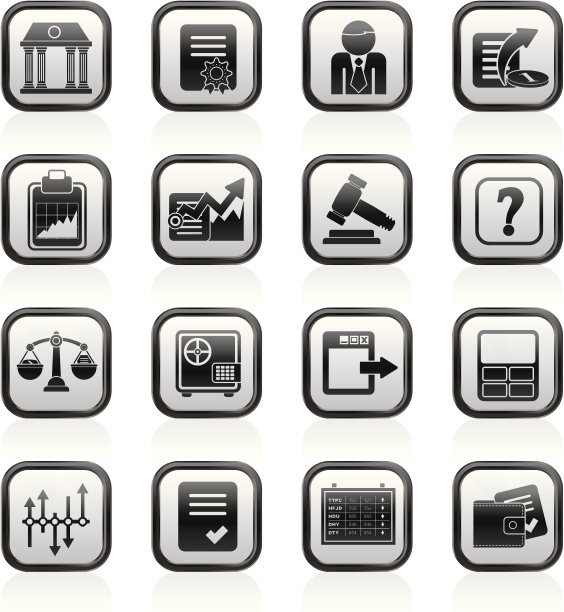 证券交易所和金融图标图片下载