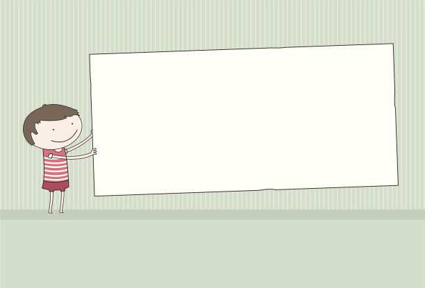 手持白板的男孩图片下载