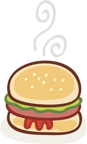 汉堡卡通图标图片下载