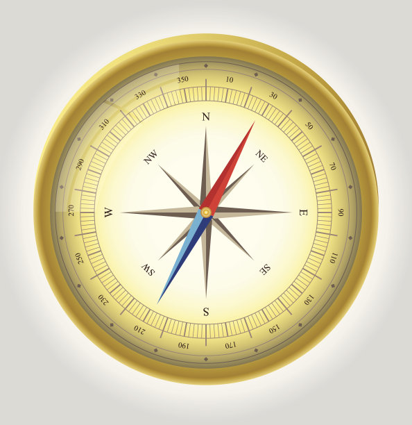 黄金向量指南针图片下载