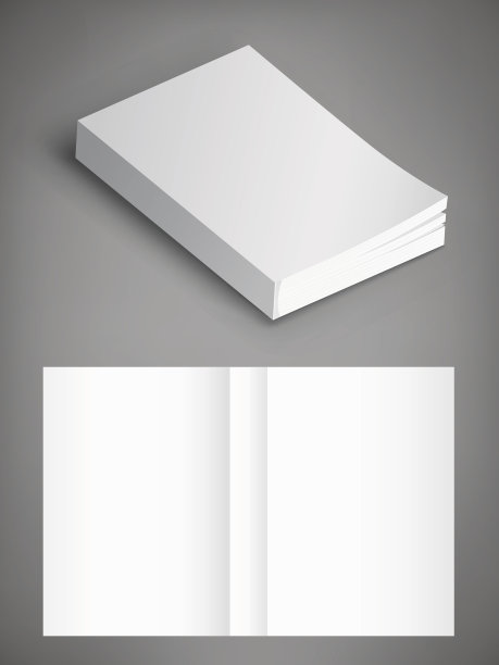 空白书皮矢量图片下载