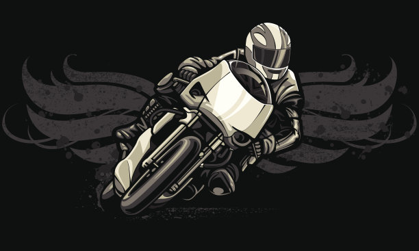 运动摩托车赛车:翼版图片下载