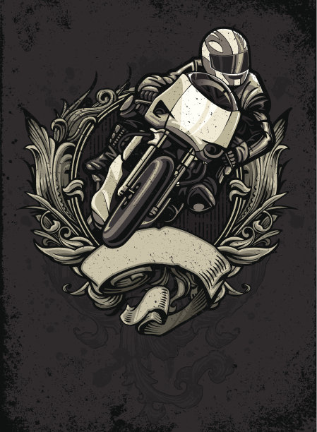 运动摩托车赛车:纹章版图片下载