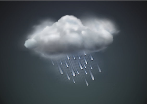 一个雨的图标，灰色的云在灰色的背景图片下载
