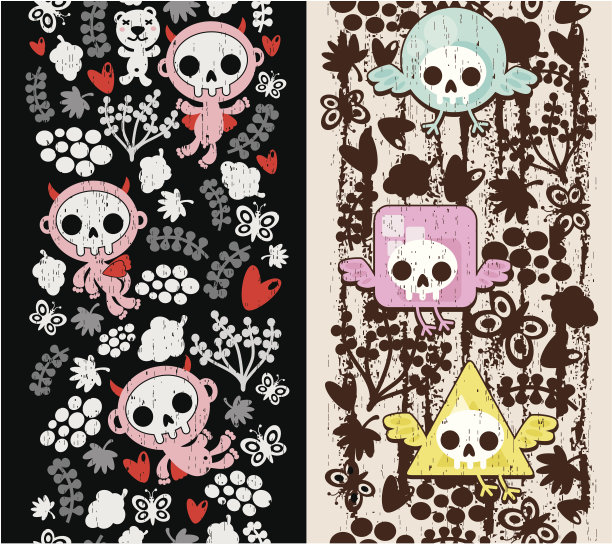 两个垂直的疯狂的纹理。图片下载