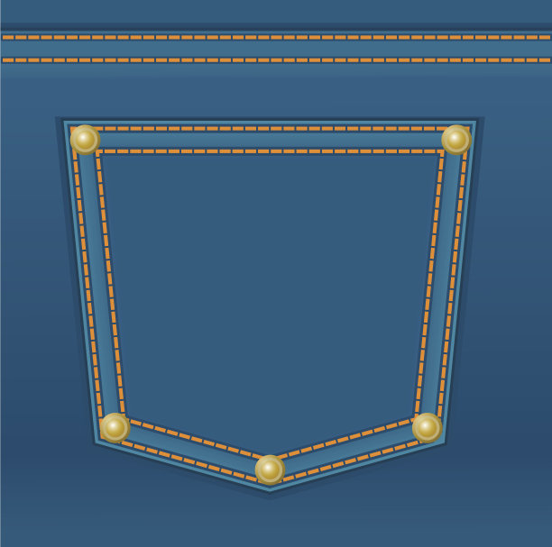 牛仔裤的后口袋图片下载