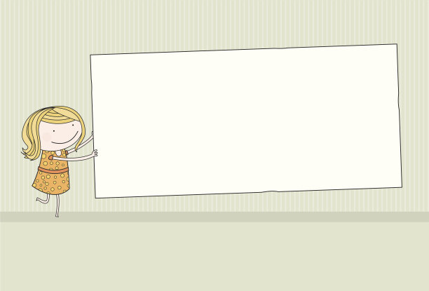 手持白板的女孩图片下载