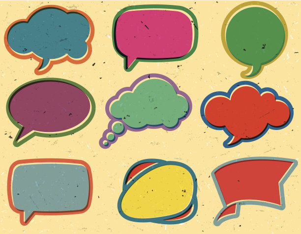 纸板上的一组气泡图片下载