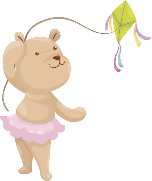 熊和风筝图片下载