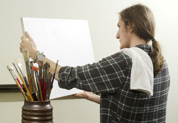 空白画布的艺术家图片下载