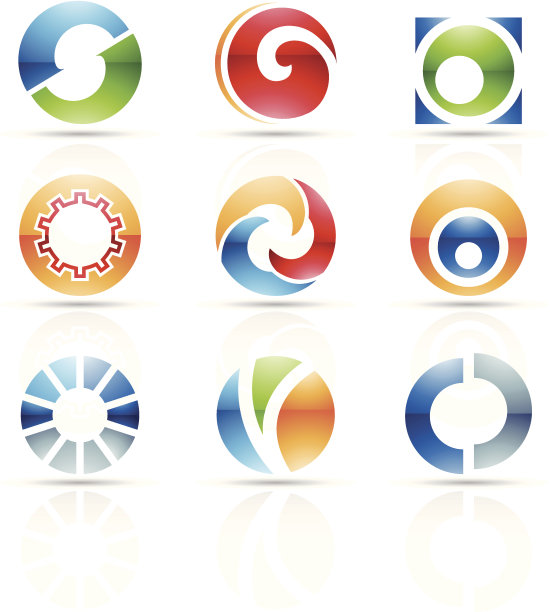 字母O的几个抽象图标图片下载