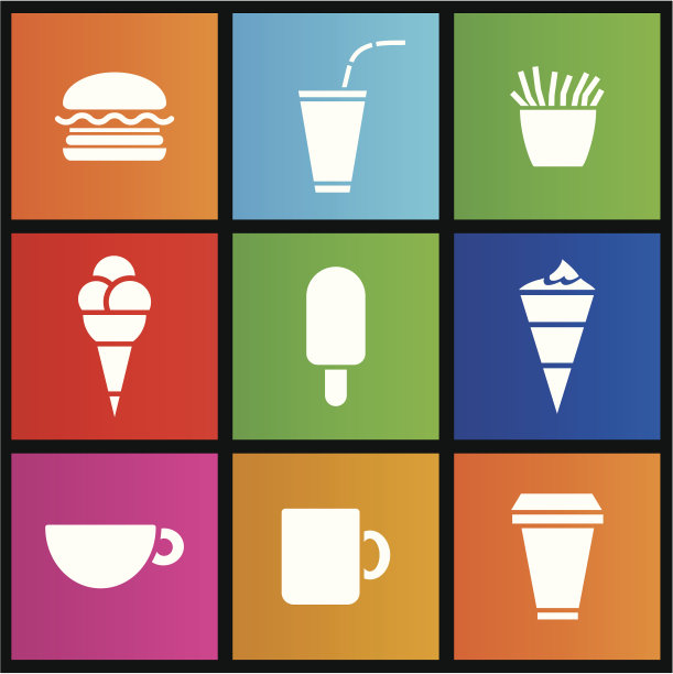 冰淇淋、咖啡和快餐图片下载