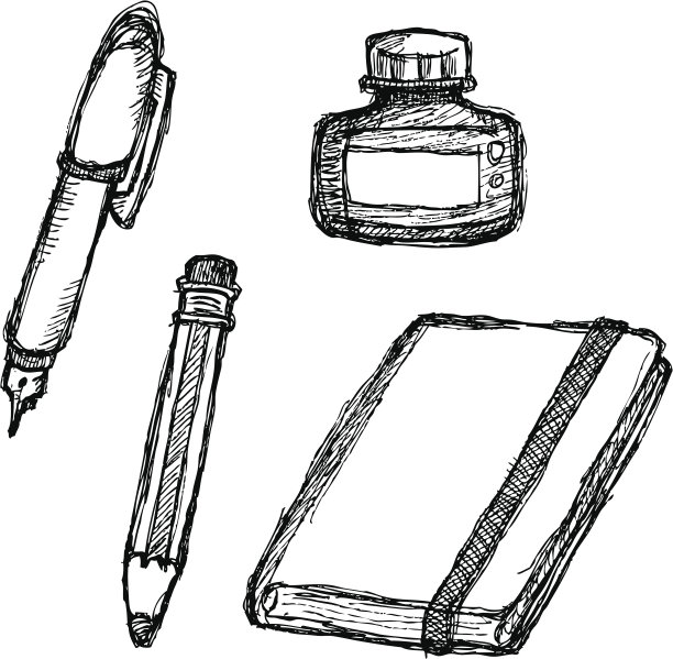 涂鸦系列-文具图片下载