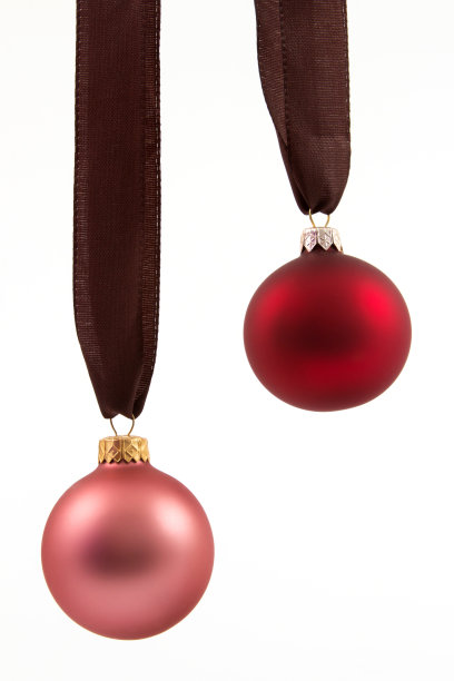 两个圣诞球图片下载