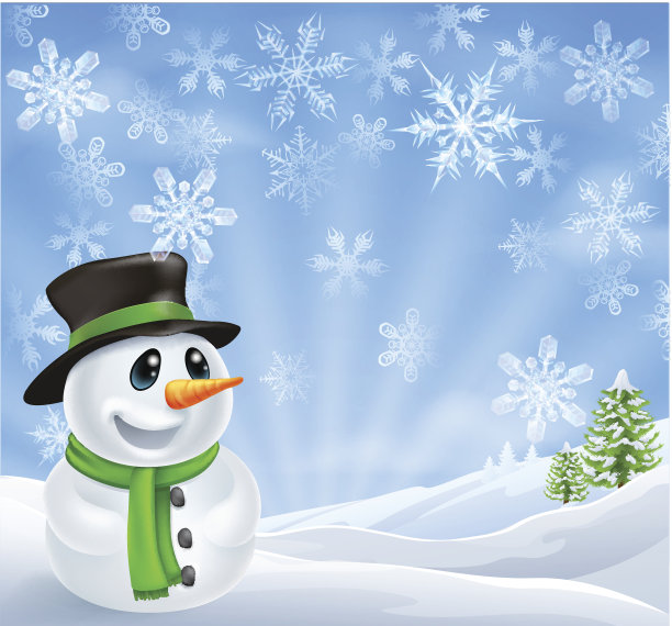圣诞雪人场景图片下载