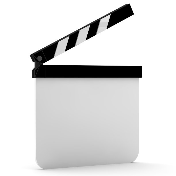 白色背景下的空白电影隔板图片下载