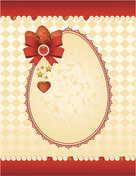 古董tapestry的背景。矢量情人节图片下载