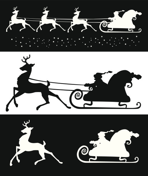 圣诞老人的雪橇图片下载