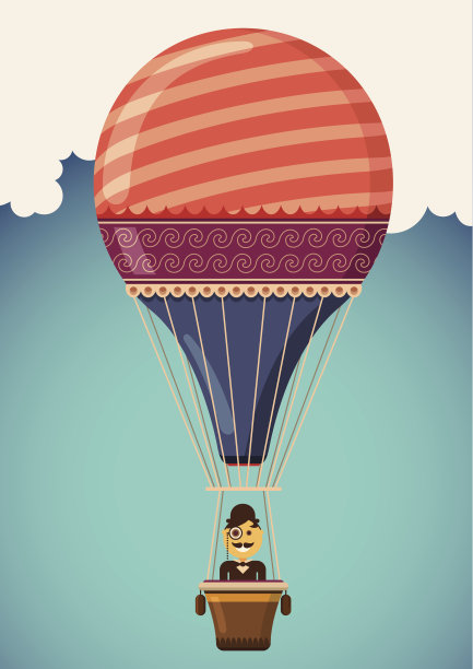 老式的热气球。图片下载