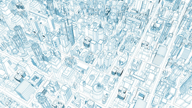 未来城市-线条图片下载