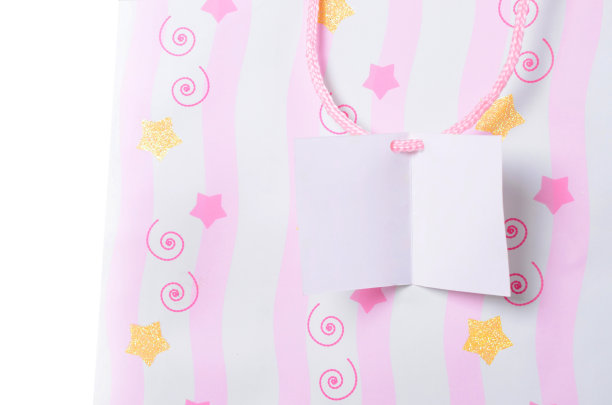 粉红色的礼品袋图片下载