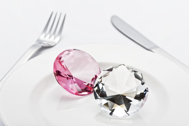 水晶和餐具图片下载