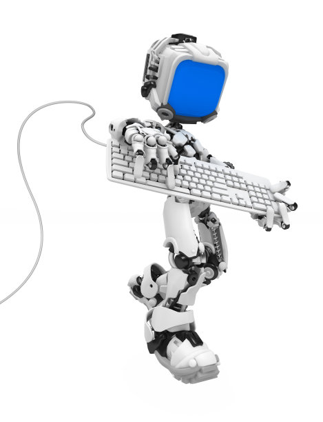 蓝屏机器人，键盘敲击图片下载