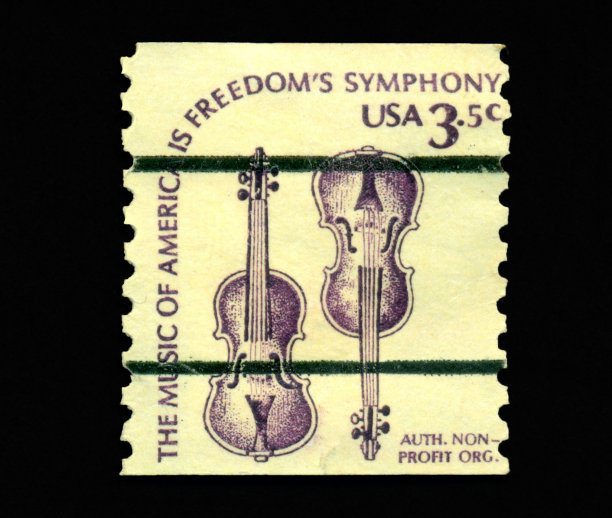 3角5分编织小提琴邮票图片下载