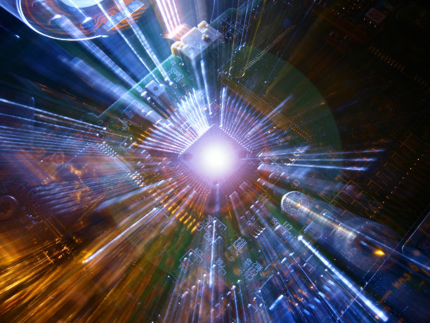 电路板上的芯片素材图片