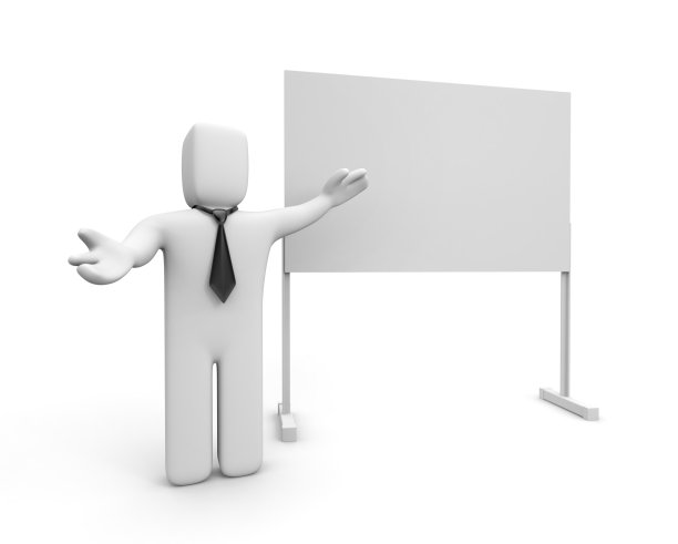 商人和白板图片下载