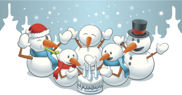 生日雪人图片下载