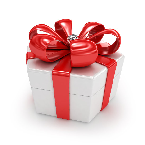 有红丝带的盒子图片下载