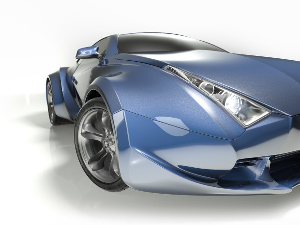 汽车被白色隔离图片下载