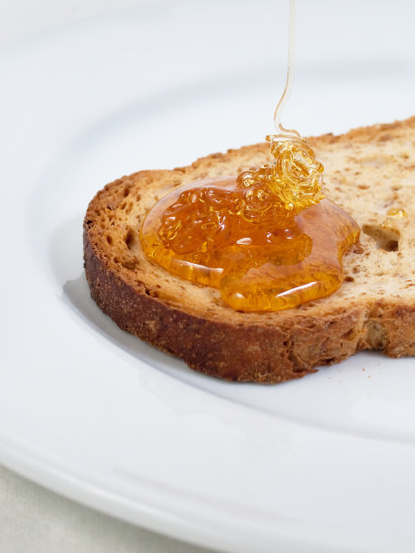 烤面包和蜂蜜图片下载