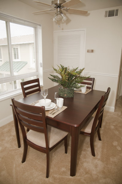 餐厅设置在小花园公寓图片下载