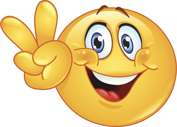 V标志表情符号素材图片