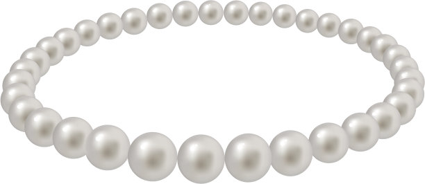 白色背景上的珍珠珠子图片下载