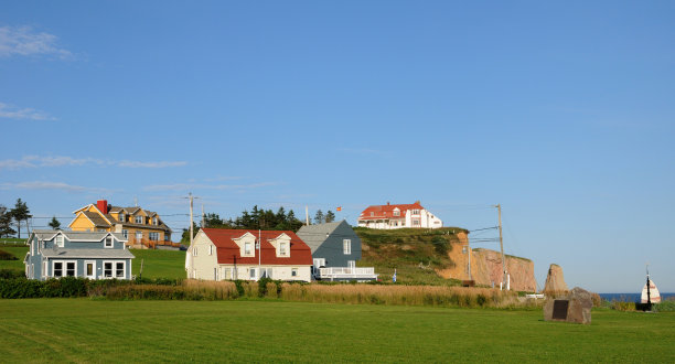 魁北克，加斯佩西的佩尔塞村图片下载
